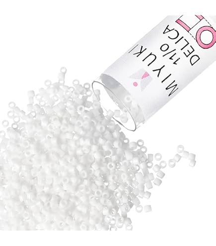 Amazon.com: 50 Grams Miyuki Delica Bead 11/0 Opaque Chalk White